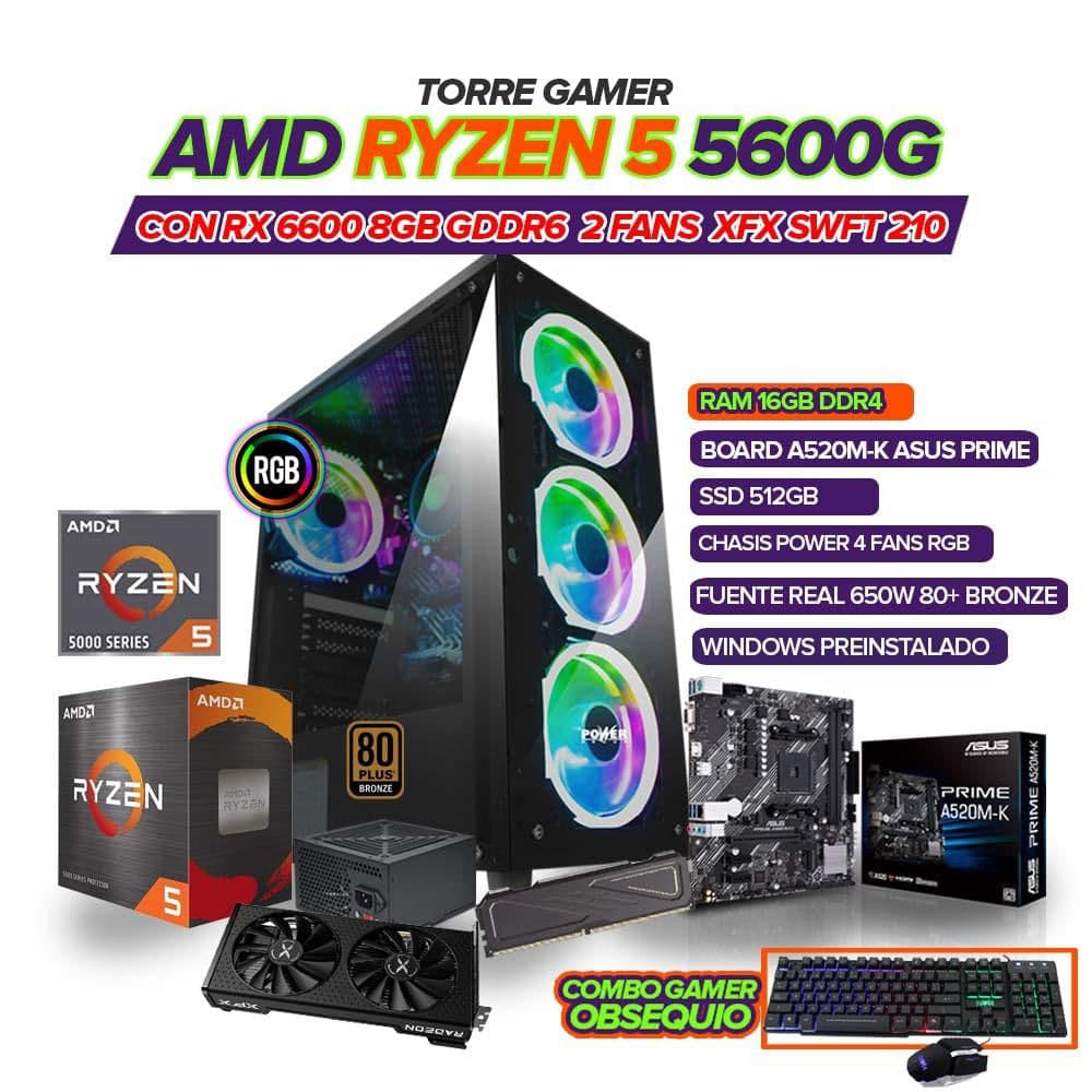 CPU Ryzen 5 5600GT Board a 520M SSD 1TB RAM 16GB