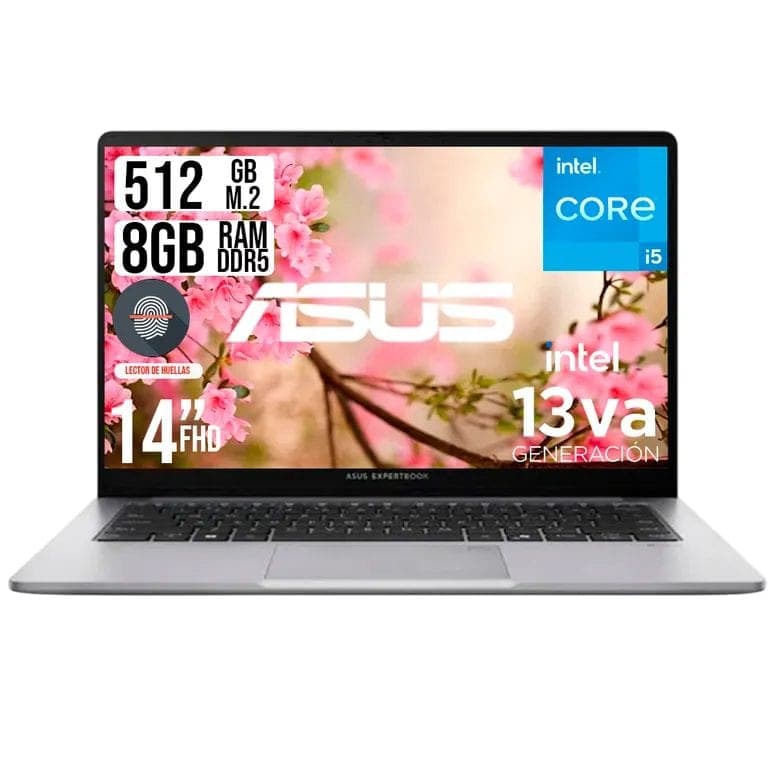 Portátil Asus Expertbook Intel Core I5 13420HZ 14 FHD 8GB RAM, SSD 512GB.