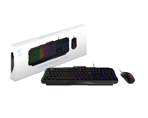 Combo de Teclado y Mouse MSI Forge Gk100 Combo