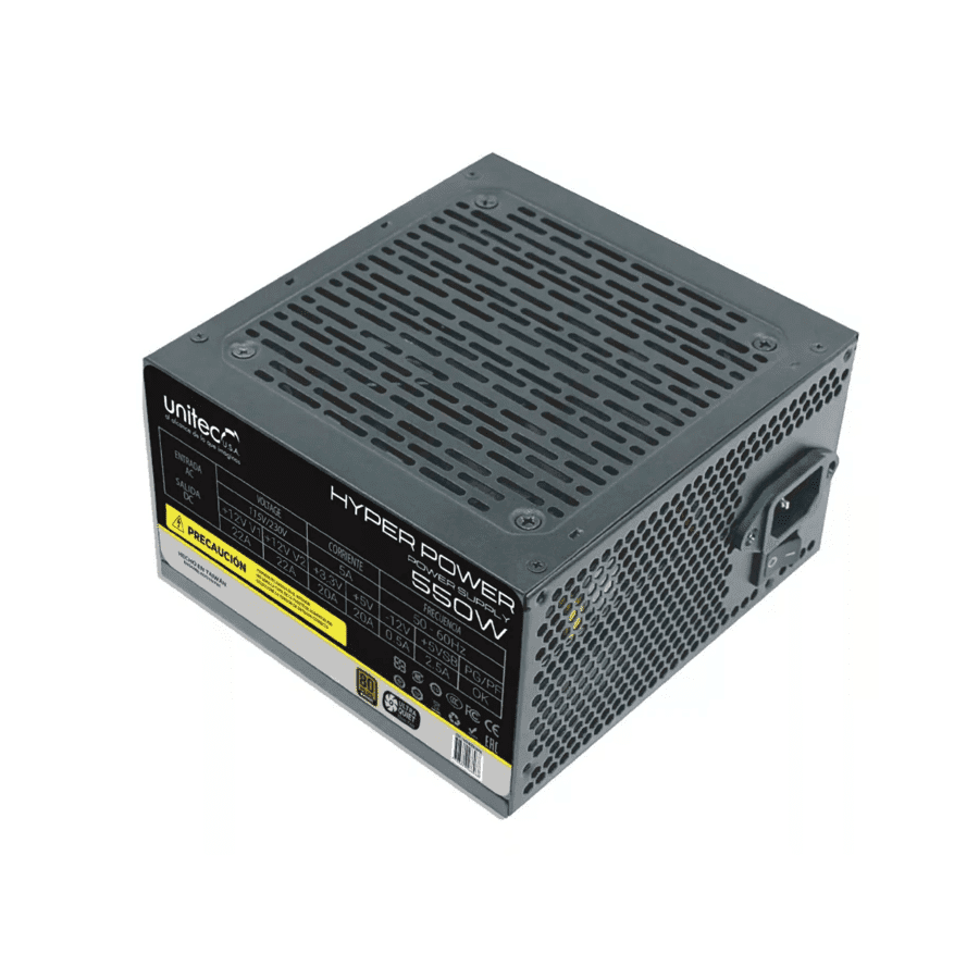 Fuente de Poder 550W,80 Plus Bronze Unitec