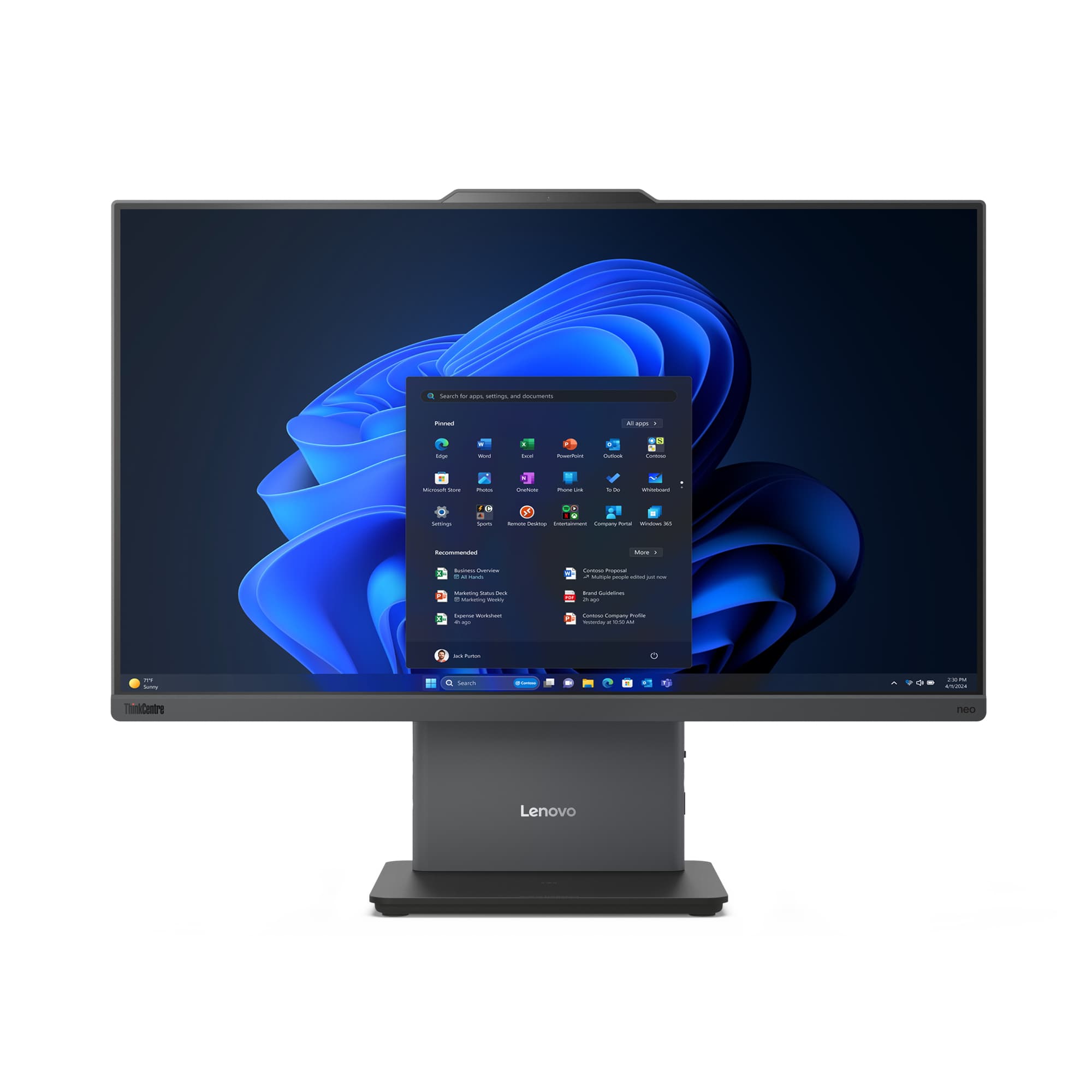 Todo en Uno Lenovo Thinkcentre Neo 50A Intel Core I5 13420H 8GB RAM DDR5 SSD 256GB 23.8