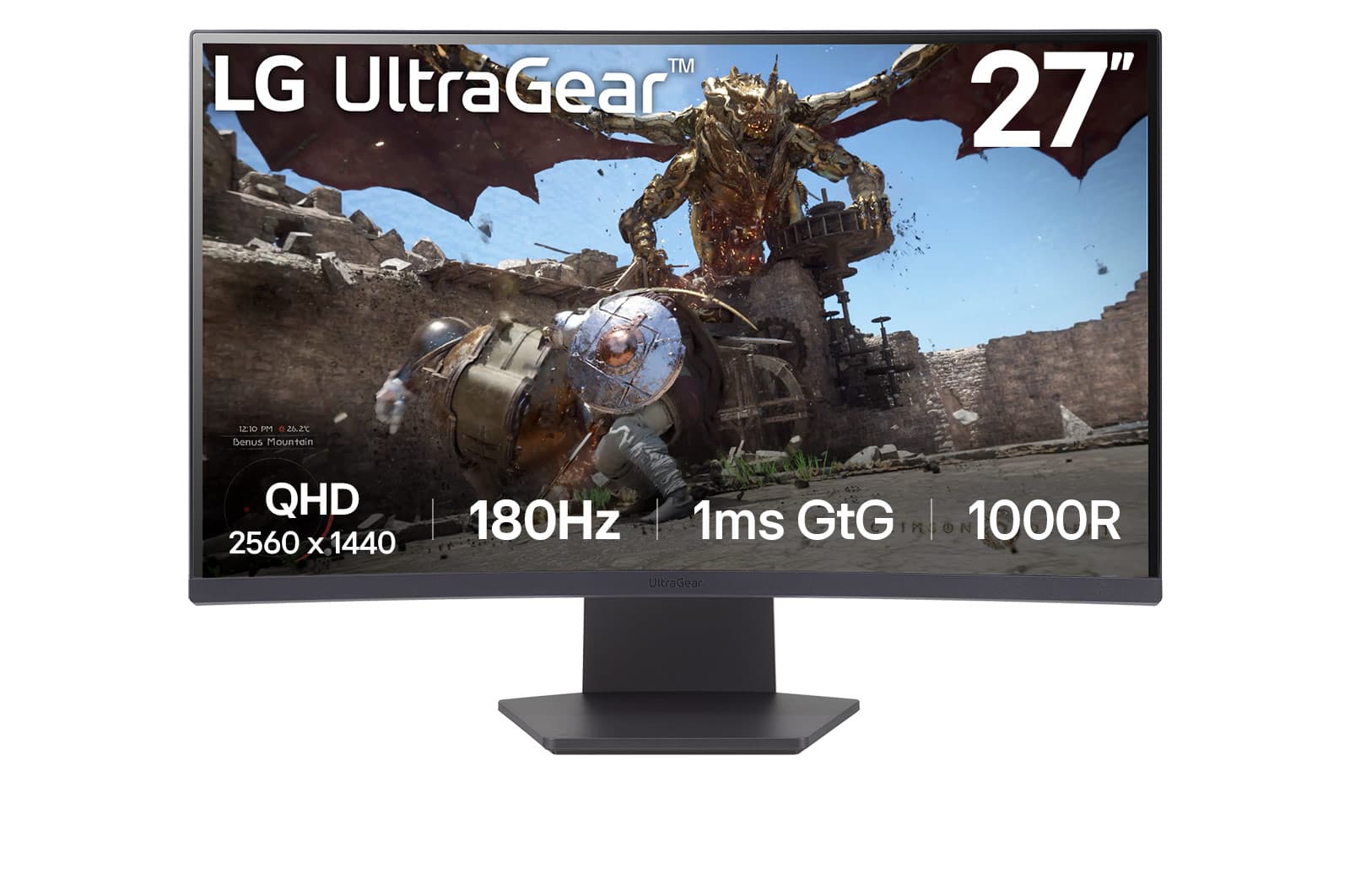 Monitor LG Ultragear 27 Curvo 180HZ 1MS QHD 2K