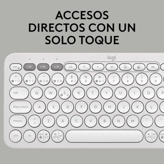 Teclado K380 Logitech Pebble Keys 2 Blanco
