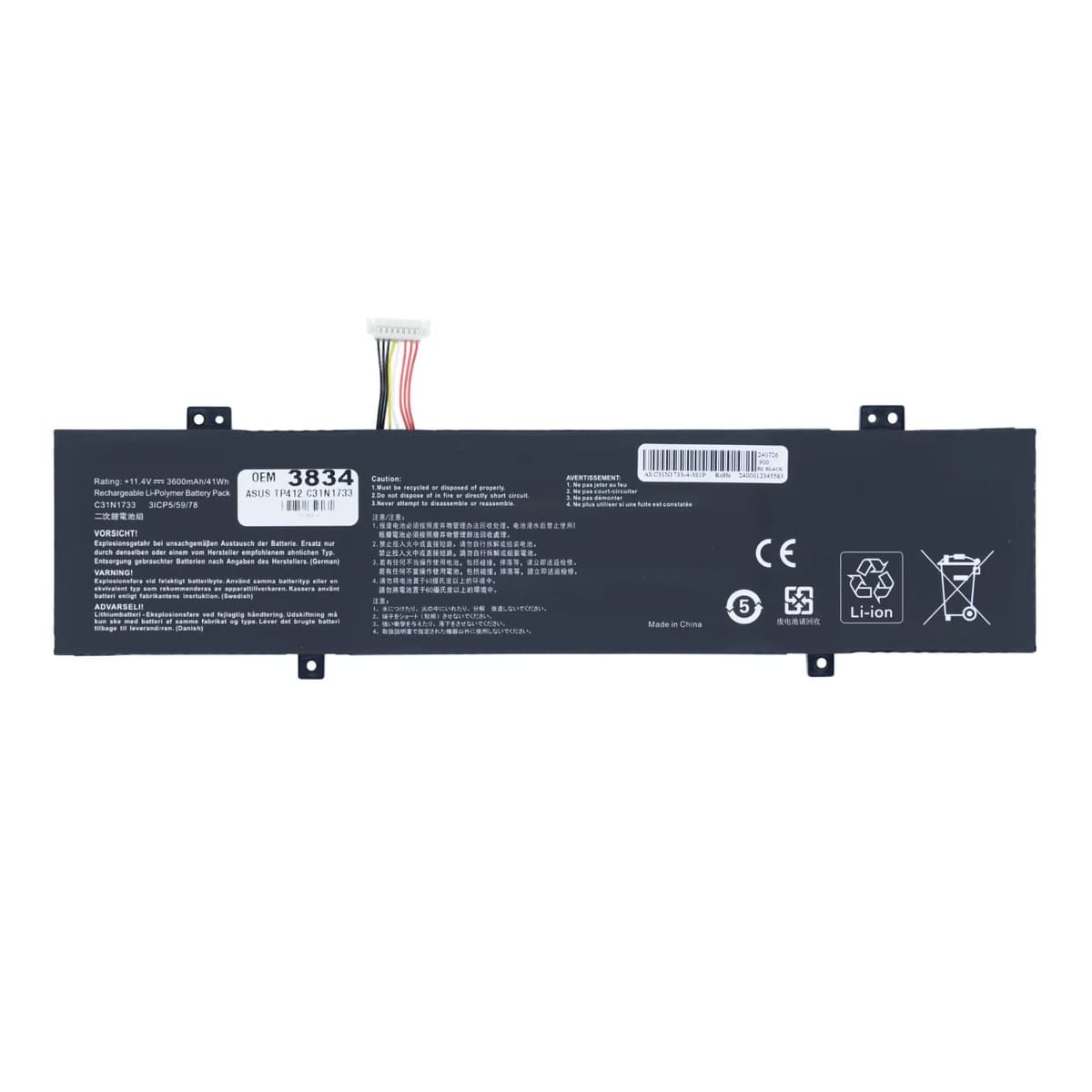 Batería para Portátil Asus Tp412