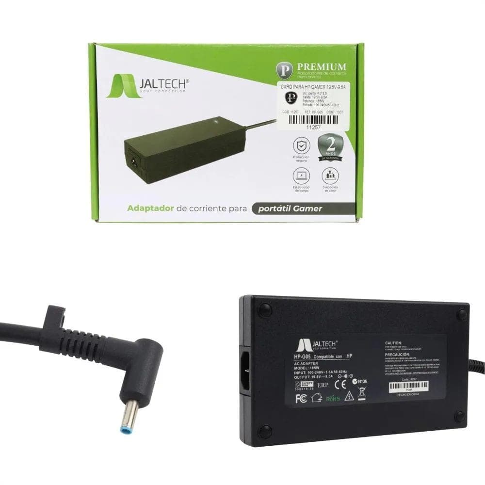 Cargador Jaltech para Portátil Gamer HP 19.5V 9.5A