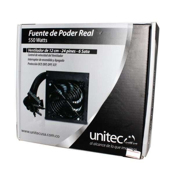 Fuente de Poder Real 550 Watss Unitec